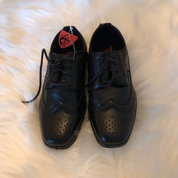 DEER STAGS SIZE 11 1/2M KIDS AGE 6-7 OXFORD ACE BLACK ALL MAN MADE MATERIALS NWT - Picture 3 of 6